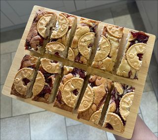 A Tray of Jammy Dodger
    Blondies